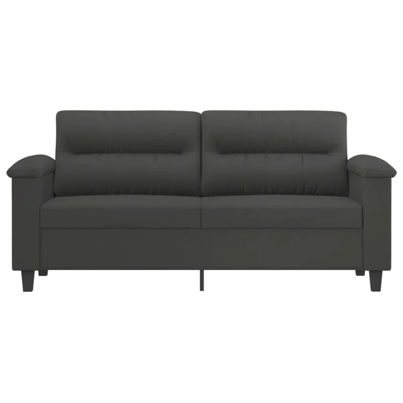 Dvivietė sofa, tamsiai pilka, 140cm, mikropluošto audinys