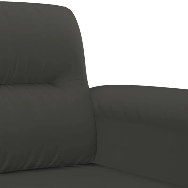 Dvivietė sofa, tamsiai pilka, 140cm, mikropluošto audinys