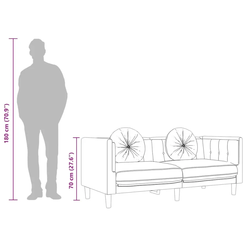 Trivietė sofa su pagalvėlėmis, tamsiai žalios spalvos, aksomas
