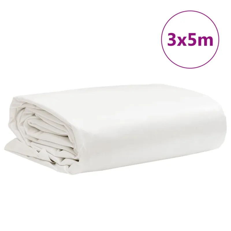 Tentas, baltos spalvos, 3x5m, 650g/m²