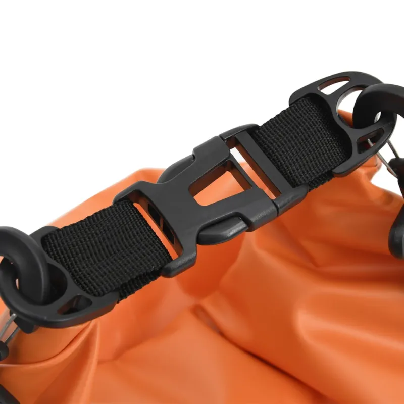 Vandeniui atsparus krepšys su užtrauktuku, oranžinis, PVC, 20l