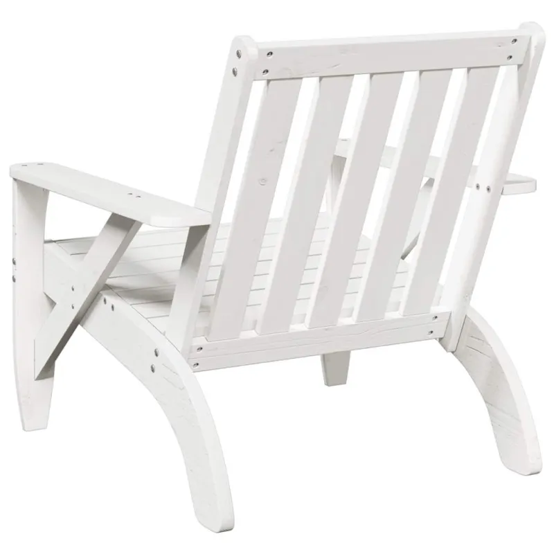 Garden Adirondack kėdės 2 vnt Baltos medžio masyvo pušies