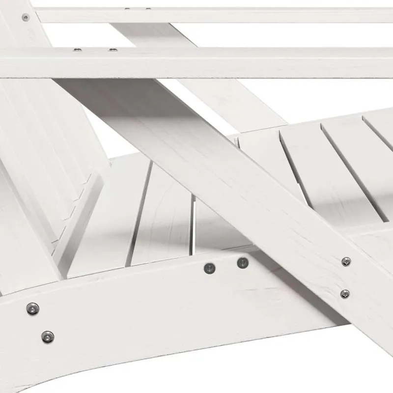 Garden Adirondack kėdės 2 vnt Baltos medžio masyvo pušies