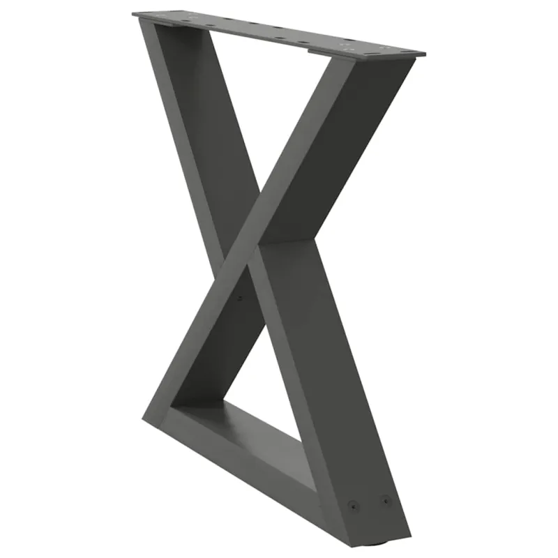 Kavos staliuko kojos, 2 vnt., antracito spalvos, 50x(42-43,3) cm, plienas