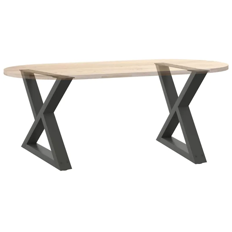 Kavos staliuko kojos, 2 vnt., antracito spalvos, 50x(42-43,3) cm, plienas