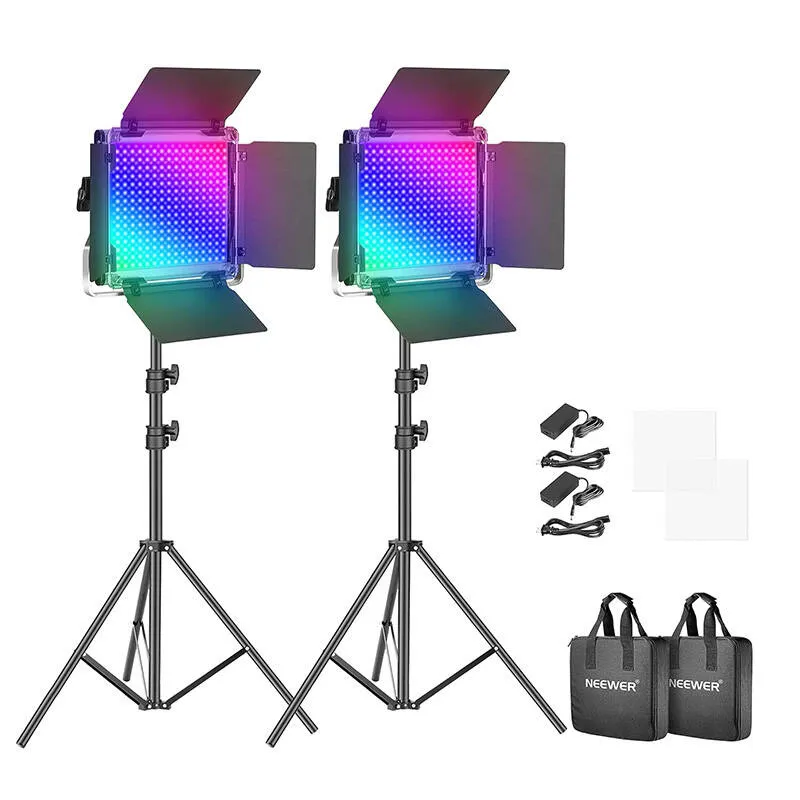 660 PRO RGB LED VIDEO LIGHT WITH BARNDOO universal