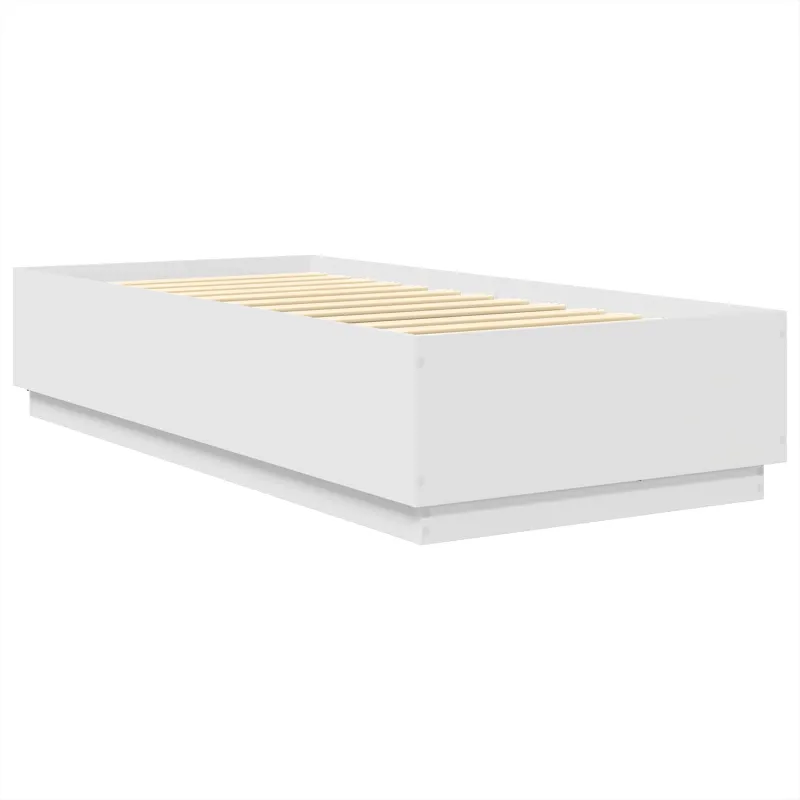 Lovos rėmas su galvūgalio Balta 100 x 200 cm Apdirbta mediena