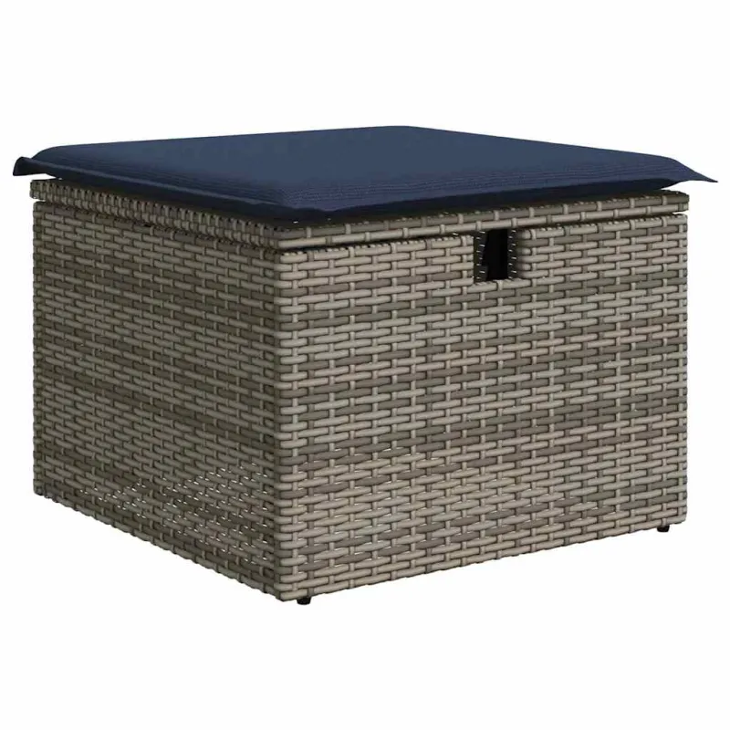 Sodo Sofų Rinkinys 9 vnt. Pilka poliratanas