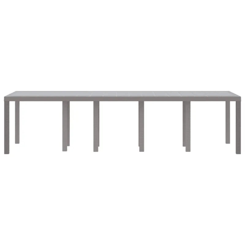 Sodo stalas Šviesiai pilka 300 x 100 x 73 cm poliratanas