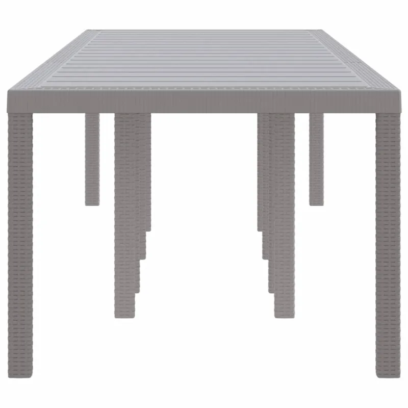 Sodo stalas Šviesiai pilka 300 x 100 x 73 cm poliratanas