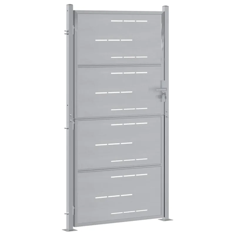 Sodo vartai su užraktu Sidabro 85 x 196 cm Nerūdijantis Plienas