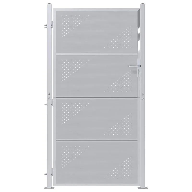 Sodo vartai su užraktu Sidabro 96 x 200 cm Nerūdijantis Plienas