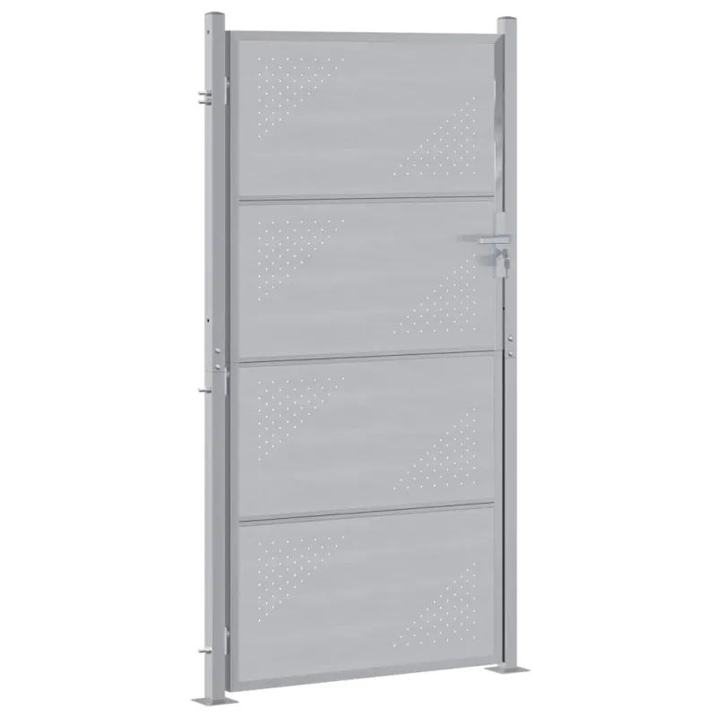 Sodo vartai su užraktu Sidabro 96 x 200 cm Nerūdijantis Plienas