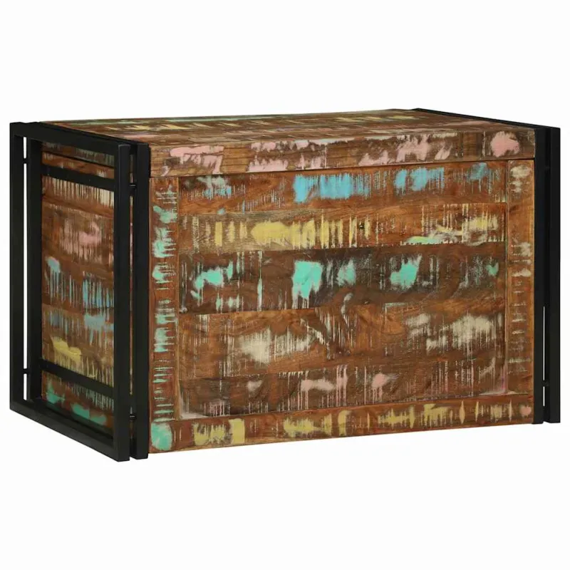 Saugojimo dėžė Ruda ir juoda 80 x 50 x 50 cm apdirbta mediena