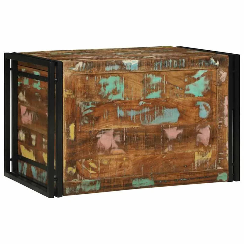 Saugojimo dėžė Ruda ir juoda 80 x 50 x 50 cm apdirbta mediena