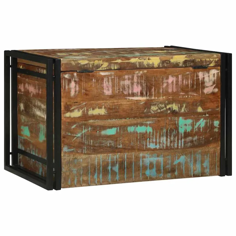 Saugojimo dėžė Ruda ir juoda 80 x 50 x 50 cm apdirbta mediena