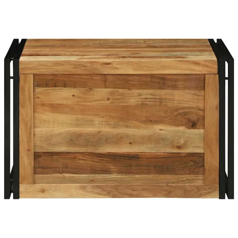 Saugojimo dėžė Ruda ir juoda 80 x 50 x 50 cm Akacijos mediena