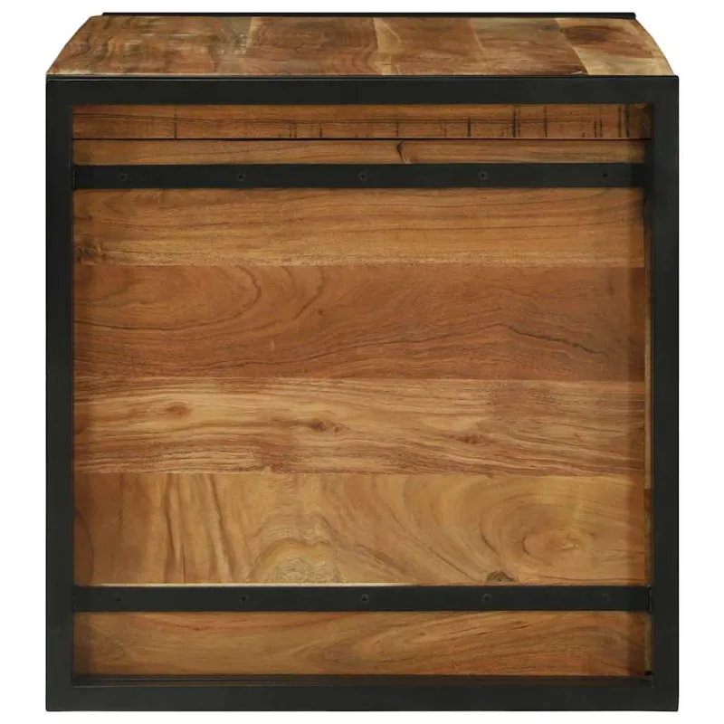 Saugojimo dėžė Ruda ir juoda 80 x 50 x 50 cm Akacijos mediena