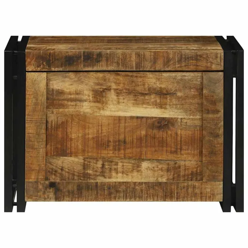 Saugojimo dėžė Ruda ir juoda 60 x 40 x 41 cm Kietas mango medis