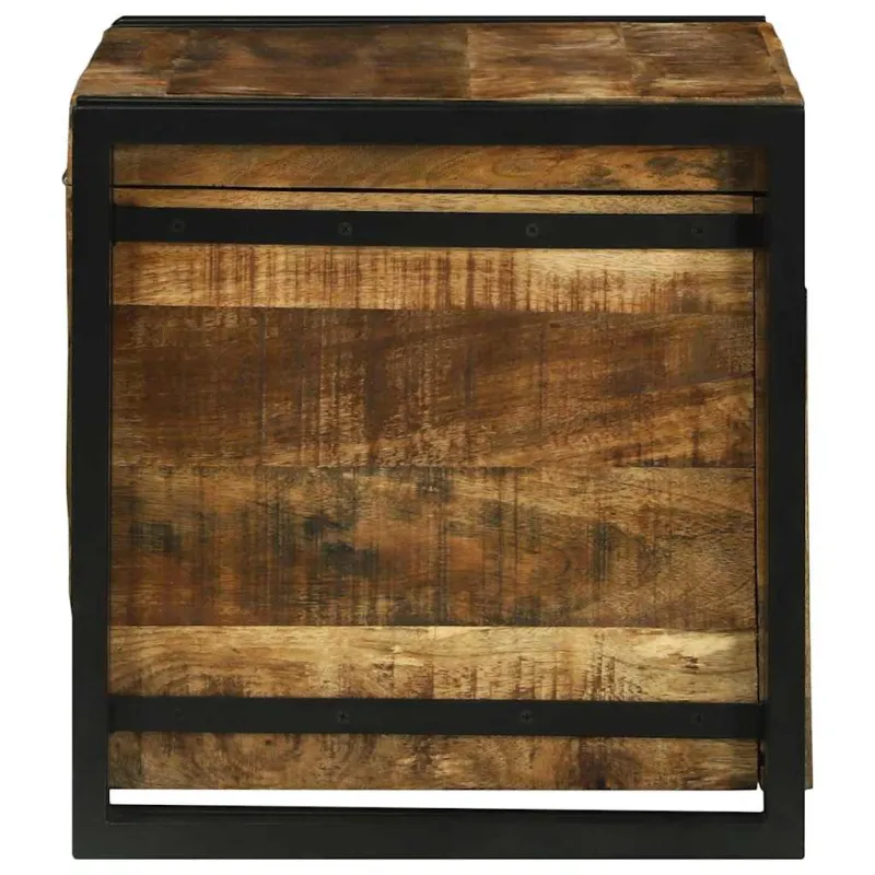 Saugojimo dėžė Ruda ir juoda 60 x 40 x 41 cm Kietas mango medis