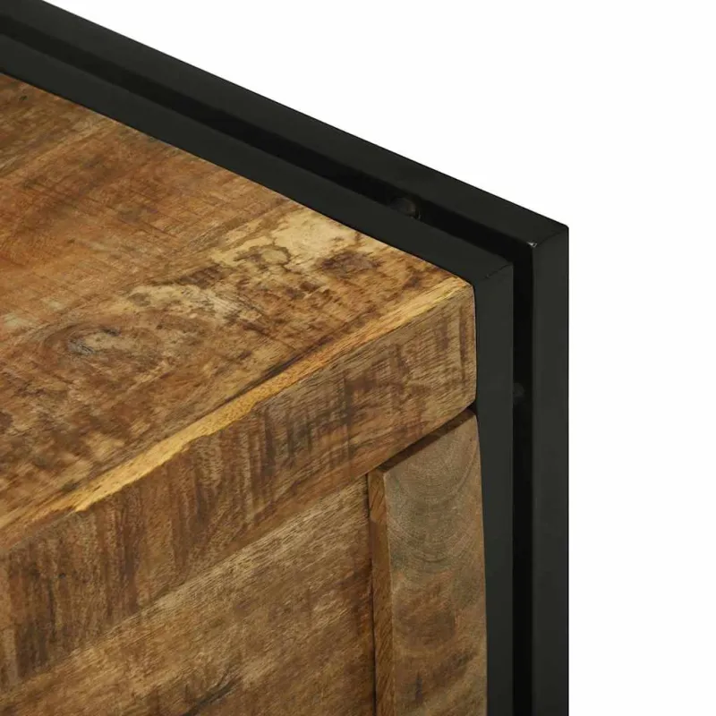 Saugojimo dėžė Ruda ir juoda 60 x 40 x 41 cm Kietas mango medis