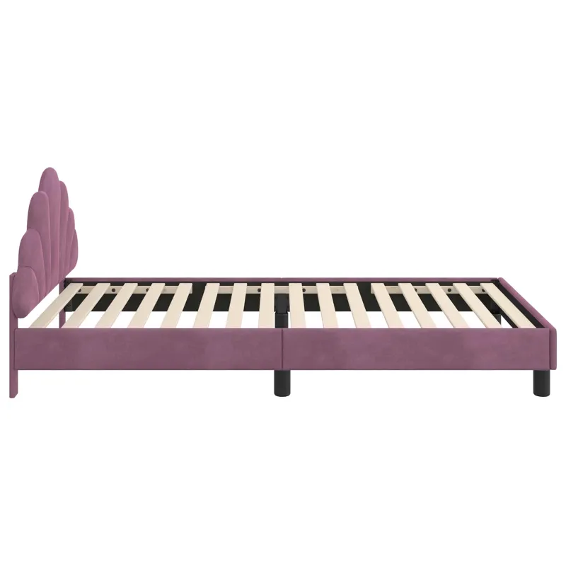Vaikiška lovos konstrukcija su galvūgaliu Violetinė 90 x 200 cm