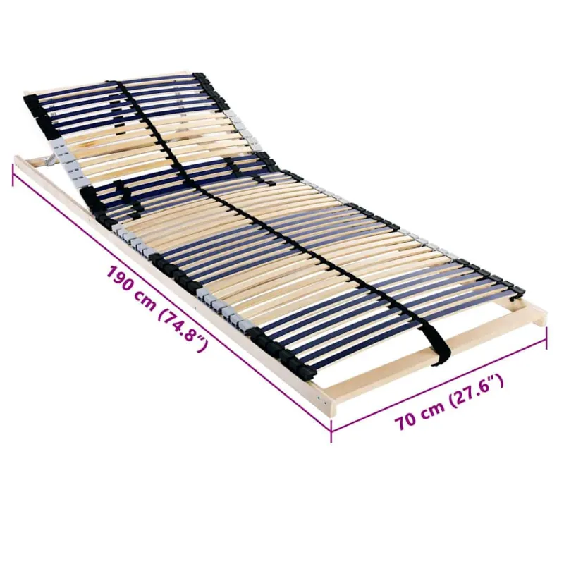 Lamelinis lovos pagrindas Ruda 70 x 190 cm Kietas bukas medis