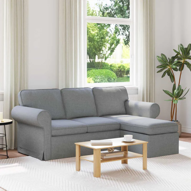 Sofa Šviesiai pilka 195 x 138 x 80 cm audinys