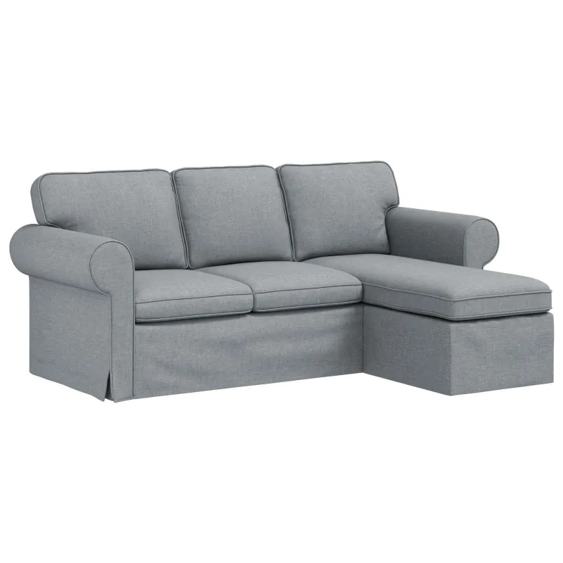 Sofa Šviesiai pilka 195 x 138 x 80 cm audinys