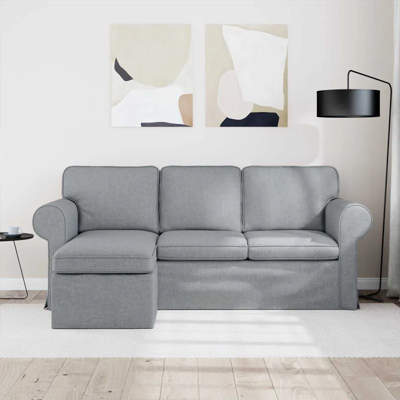 Sofa Šviesiai pilka 195 x 138 x 80 cm audinys