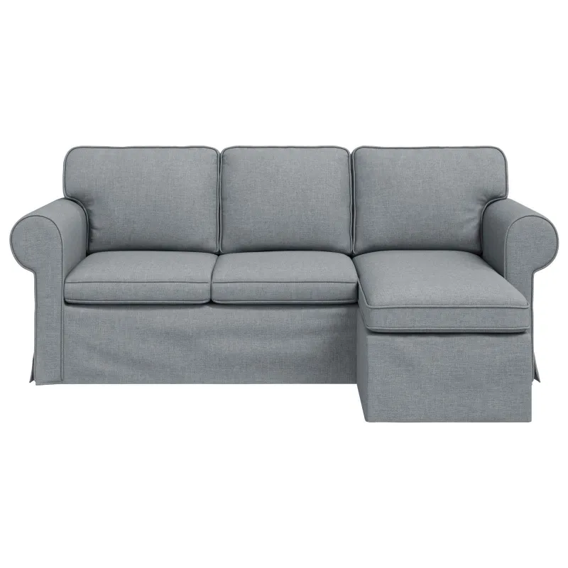 Sofa Šviesiai pilka 195 x 138 x 80 cm audinys