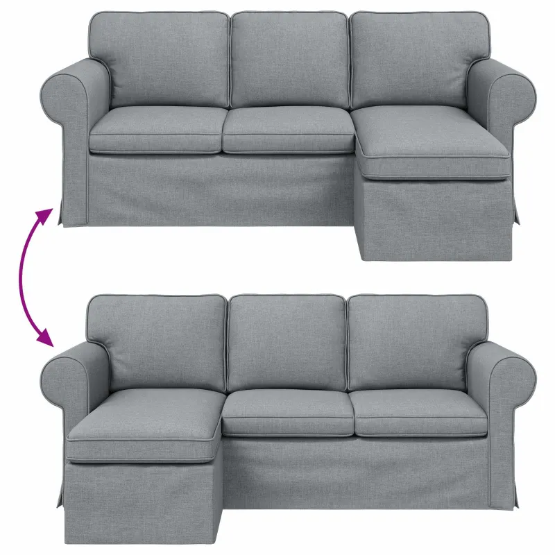Sofa Šviesiai pilka 195 x 138 x 80 cm audinys