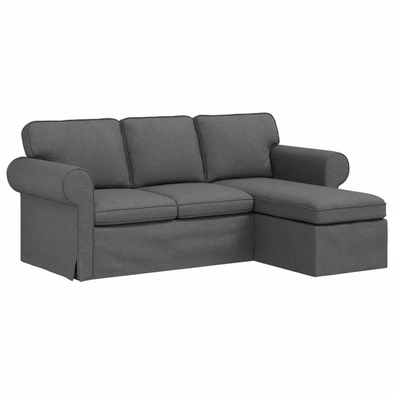 Sofa Tamsiai pilka 195 x 138 x 80 cm audinys