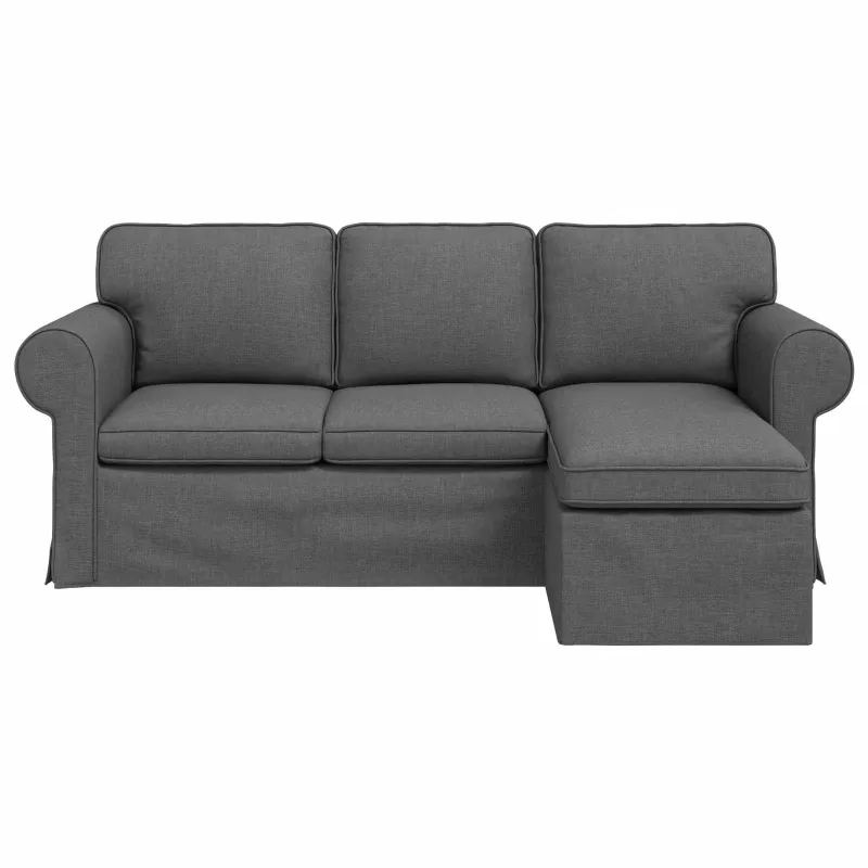 Sofa Tamsiai pilka 195 x 138 x 80 cm audinys