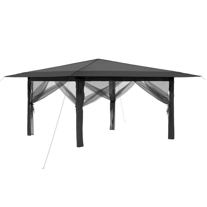Gazebo su 4 šoninėmis sienomis 4 x 4 m