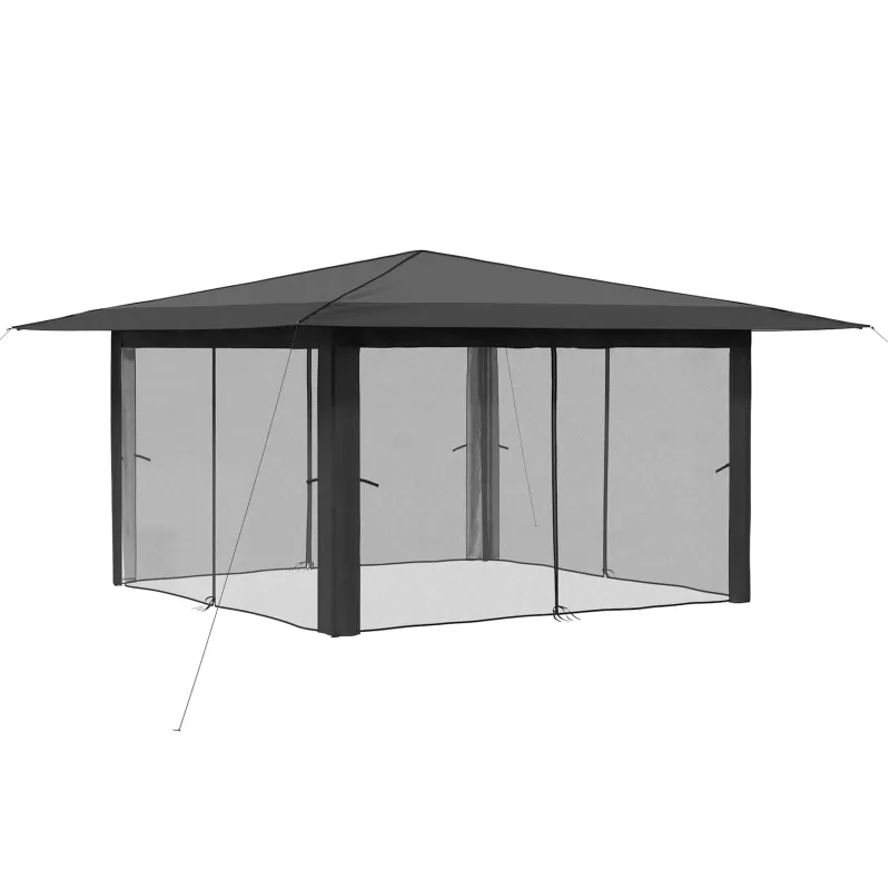 Gazebo su 4 šoninėmis sienomis 4 x 4 m