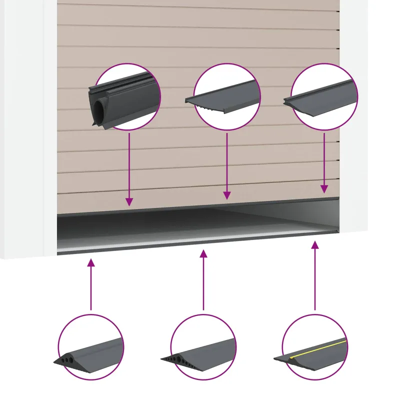 Garažo durų sandarinimas Juoda 52 x 2 mm 5,5 m PVC