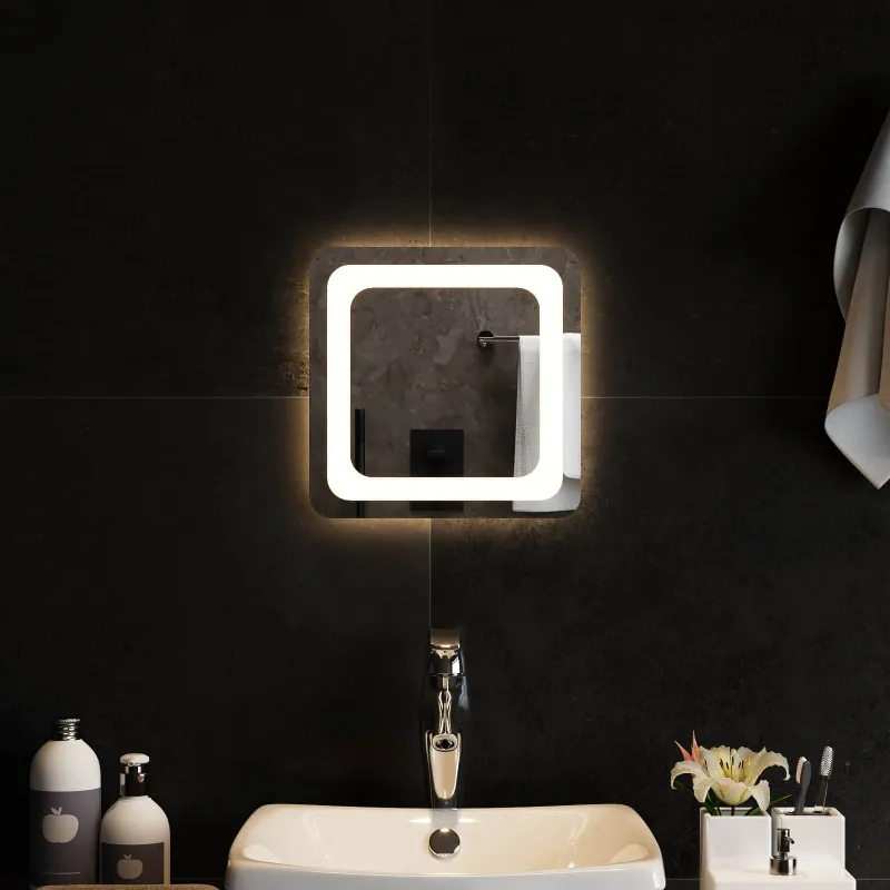 LED vonios veidrodis Skaidrus 30 x 30 cm grūdintas stiklas