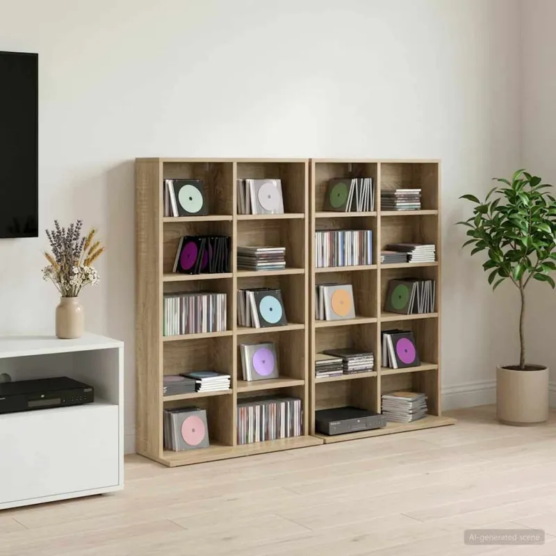 CD spinta 2 vnt. Sonoma ąžuolas 65 x 23,5 x 97,5 cm