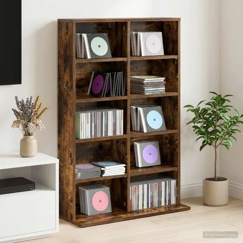 CD spinta Dūminio ąžuolo 65 x 23,5 x 97,5 cm Apdirbta mediena
