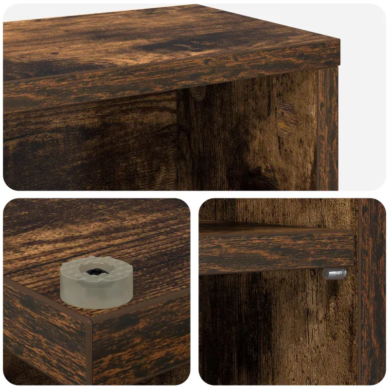 CD spinta Dūminio ąžuolo 65 x 23,5 x 97,5 cm Apdirbta mediena