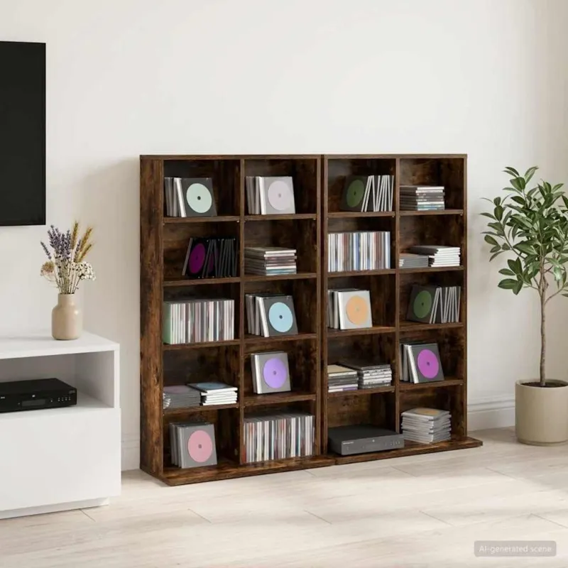CD spinta 2 vnt. Dūminio ąžuolo 65 x 23,5 x 97,5 cm