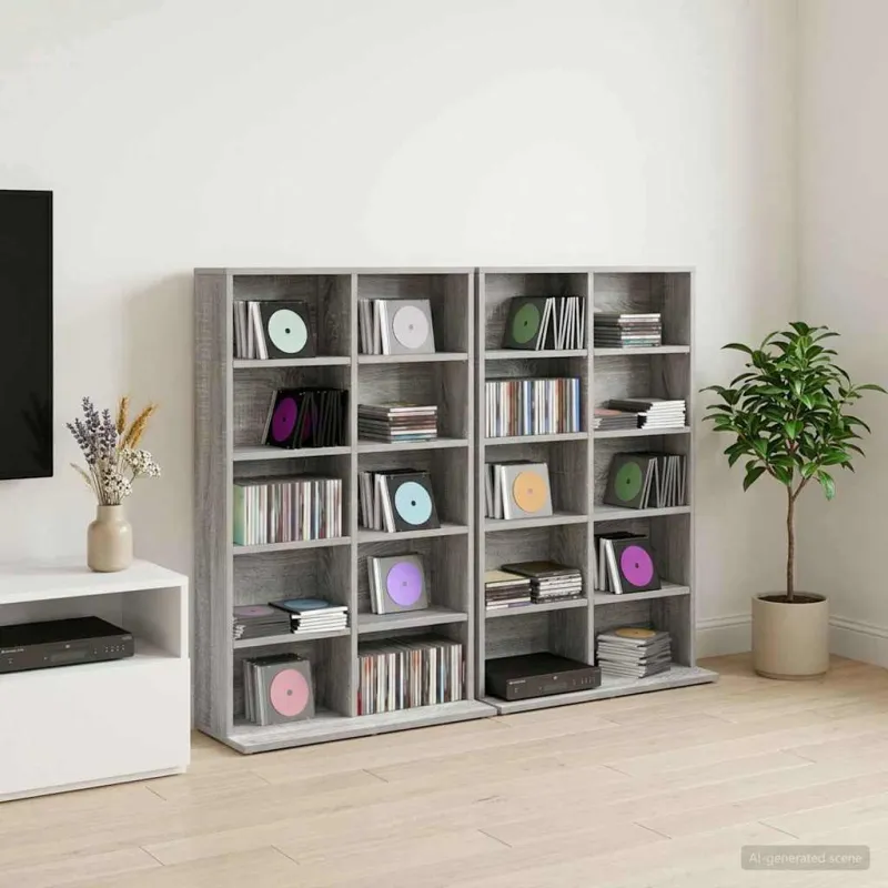 CD spinta 2 vnt. Pilka Sonoma 65 x 23,5 x 97,5 cm