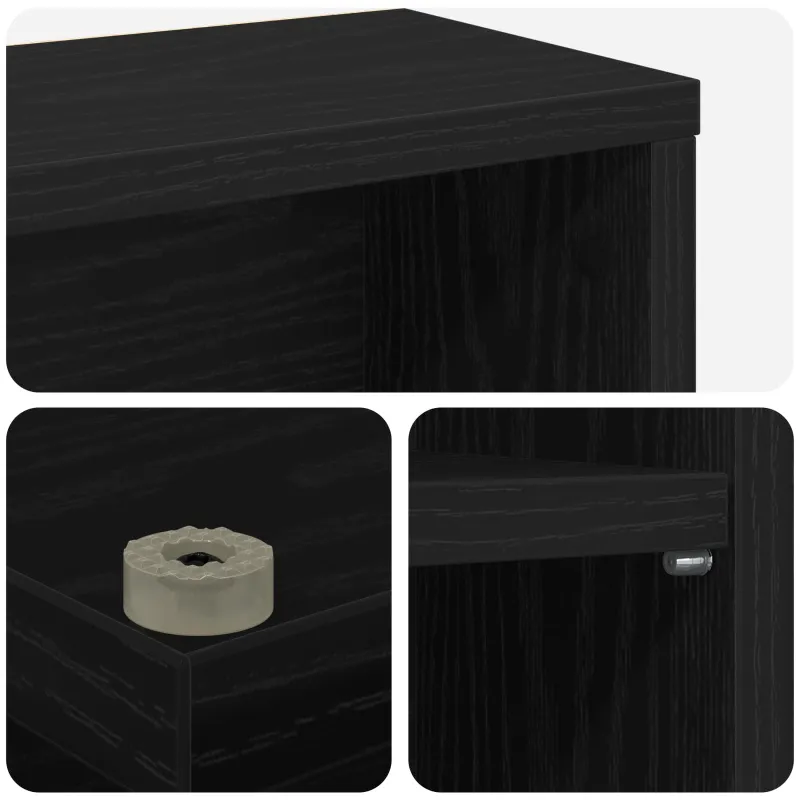 CD spinta Juodojo ąžuolo 33 x 23,5 x 97,5 cm Apdirbta mediena
