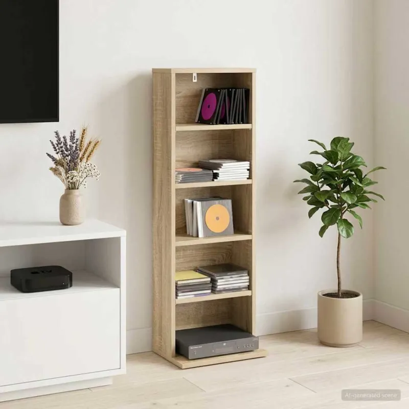 CD spinta Sonoma ąžuolas 33 x 23,5 x 97,5 cm Apdirbta mediena