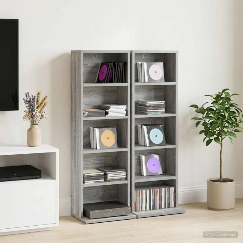 CD spinta 2 vnt. Pilka Sonoma 33 x 23,5 x 97,5 cm