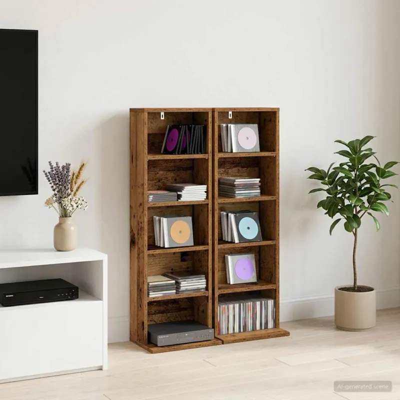 CD spinta 2 vnt. Sendintos medienos 33 x 23,5 x 97,5 cm