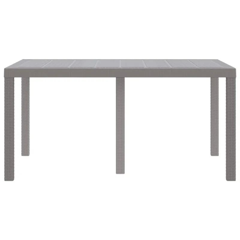 Sodo stalas Šviesiai pilka 150 x 100 x 73 cm poliratanas