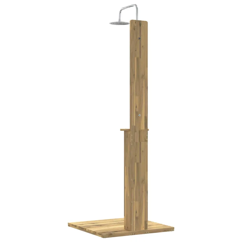 Lauko dušas 217 cm Kietas akacijos medis ir nerūdijančio plieno