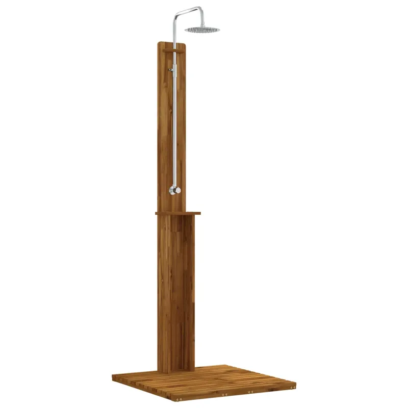 Lauko dušas 217 cm Kietas akacijos medis ir nerūdijančio plieno